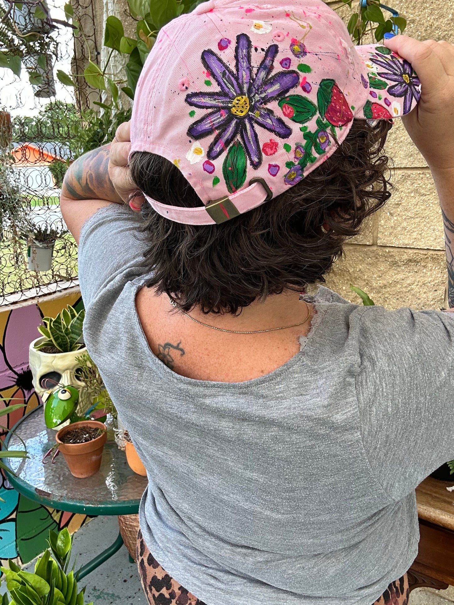 Flowers and berries hat